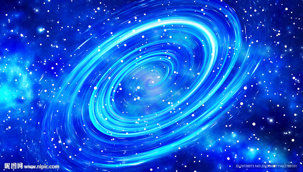 蓝色高清旋涡星空背景