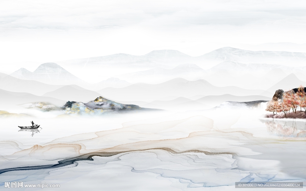 新款 高端现代山水 tiF分层