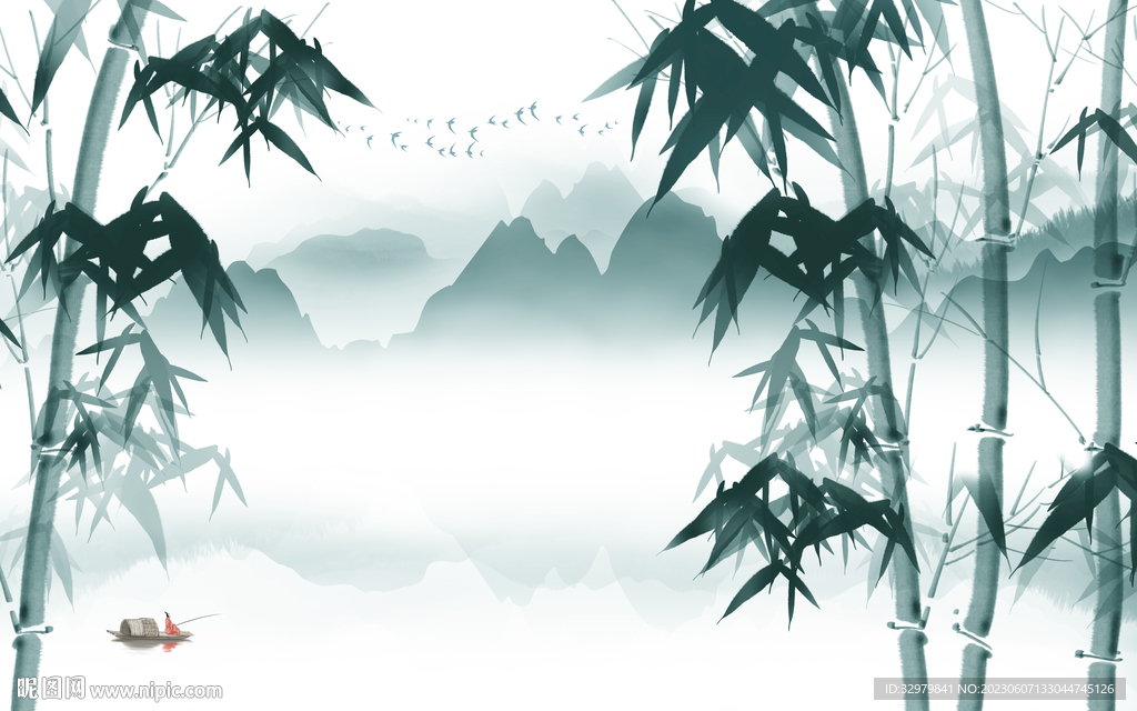 人气 新款极简山水 Tif分层