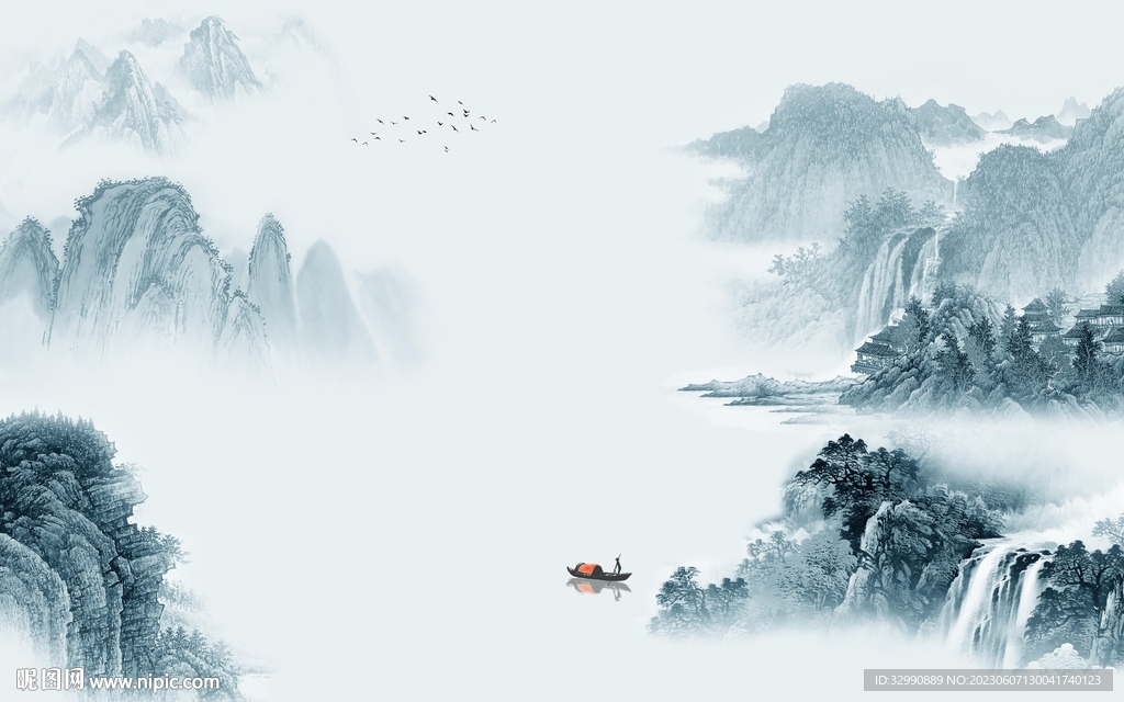 大气 新款背景山水 tIf分层