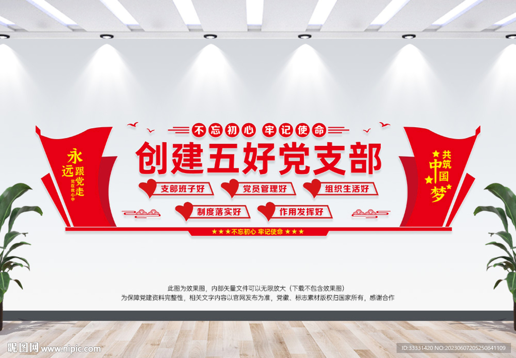 创建五好党支部文化墙