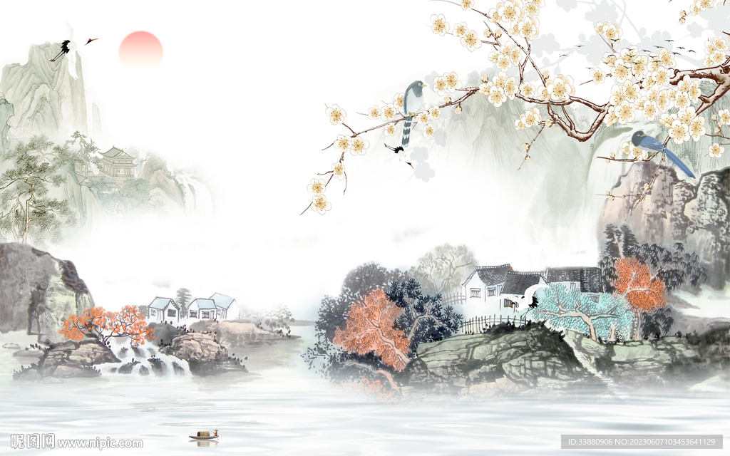 沙发 简约新款山水 tiF分层