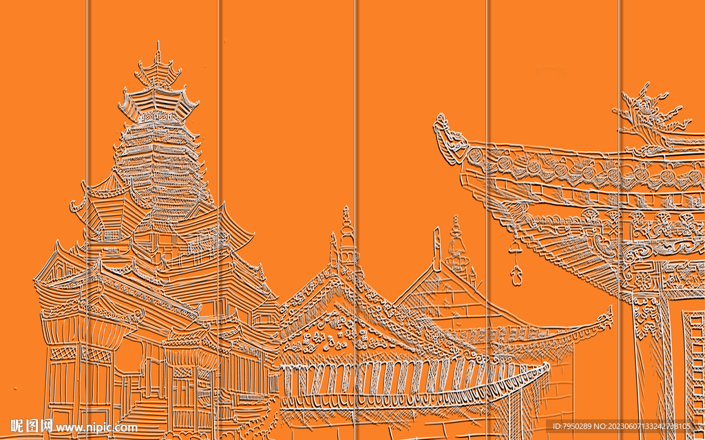 新中式背景墙  