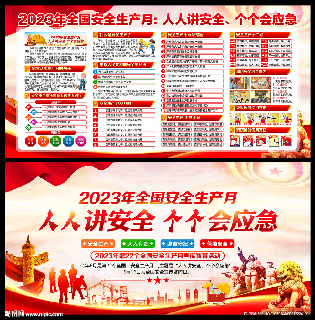 安全生产月 展板