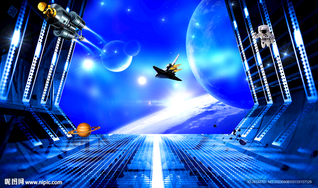 科幻星空立体画