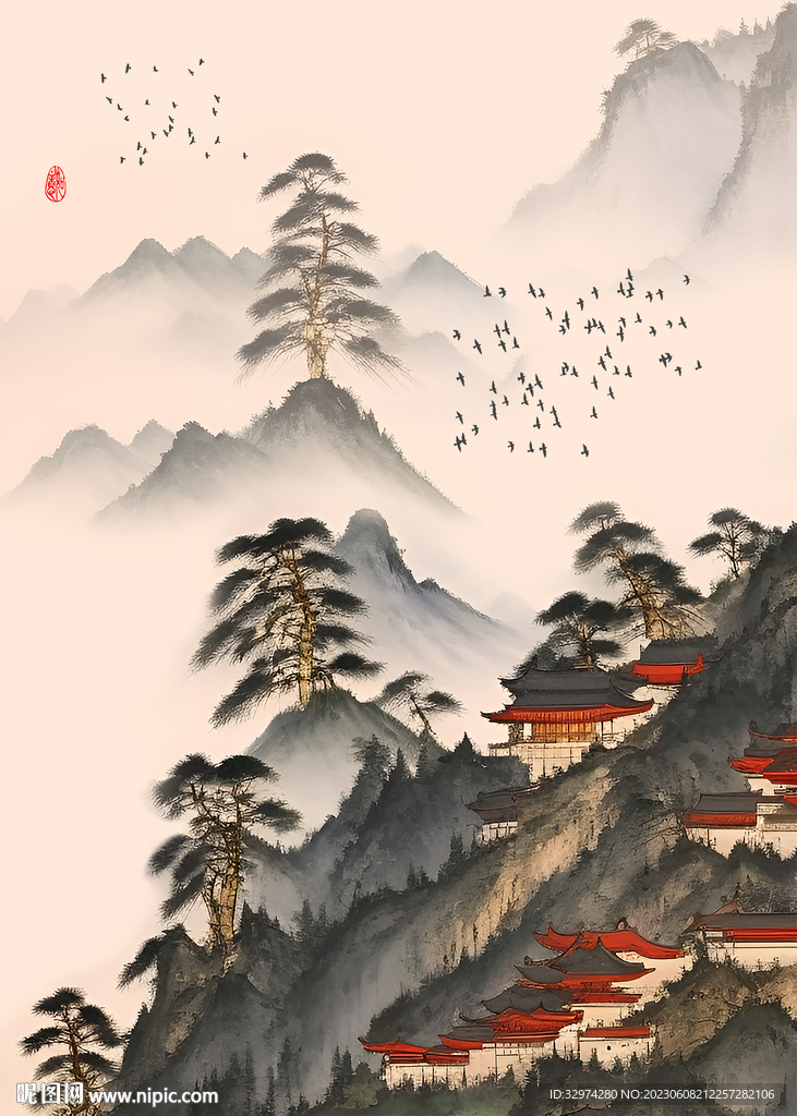 水墨山水画