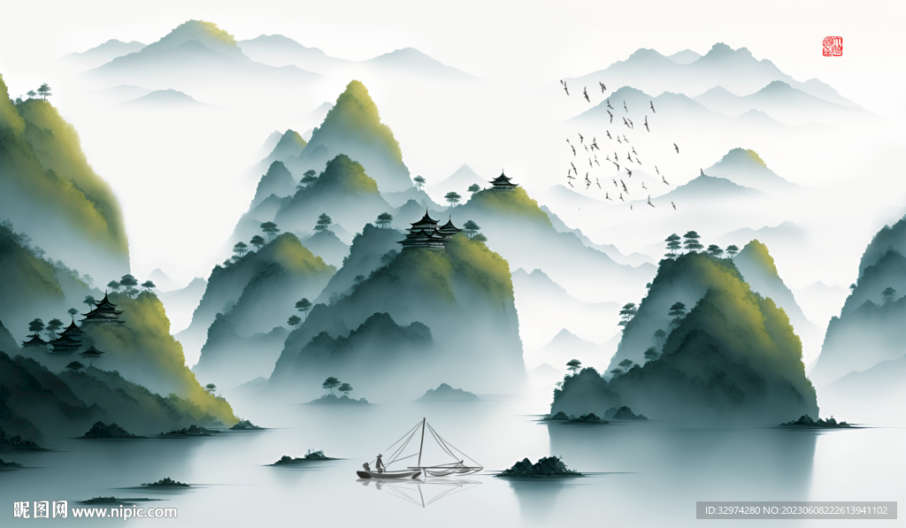 水墨山水画
