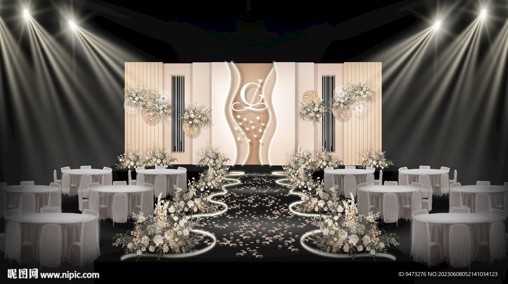 香槟色婚礼仪式区