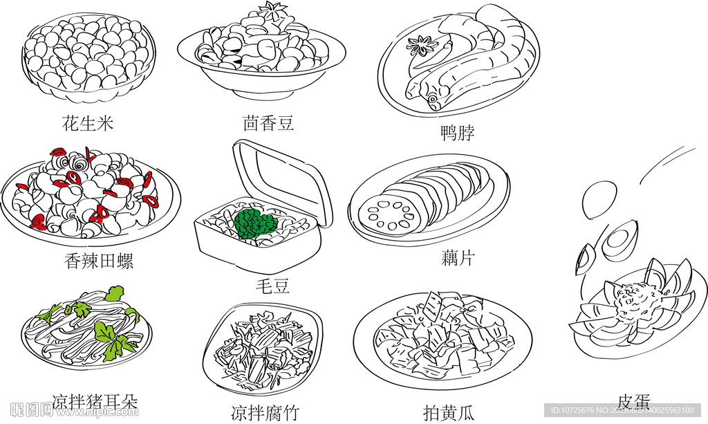 菜系简笔画