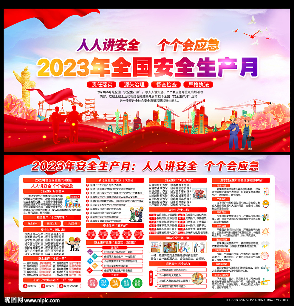 2023年全国安全生产月展板