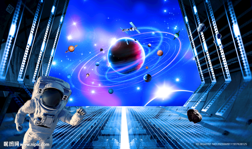 宇宙飞船空间站太空舱宇航员