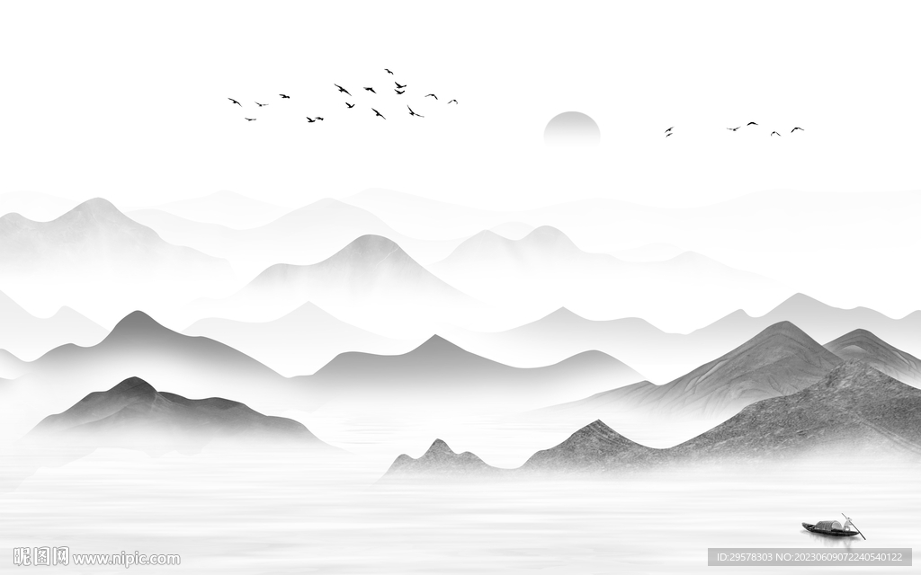 大气 新传灰色山水 TIf分层