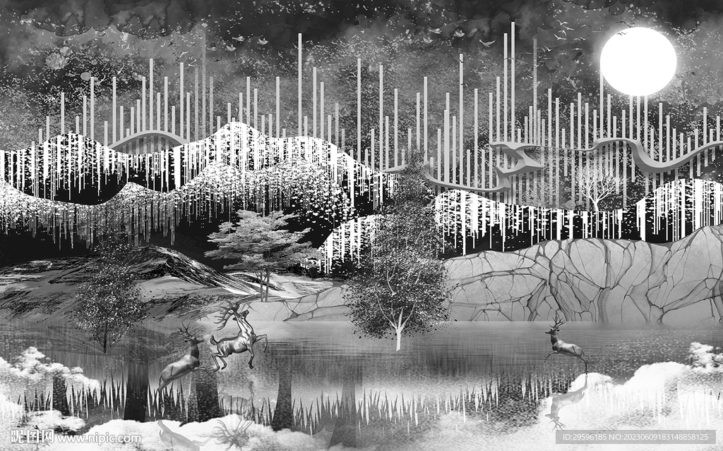 最新 爆款高清山水 Tif分层