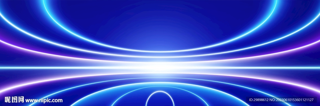 发光动感曲线圆弧蓝色未来科技