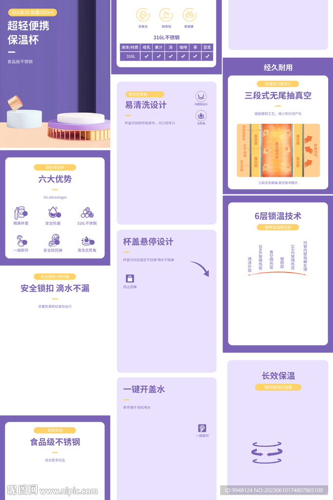 保温杯宝贝详情页产品描述