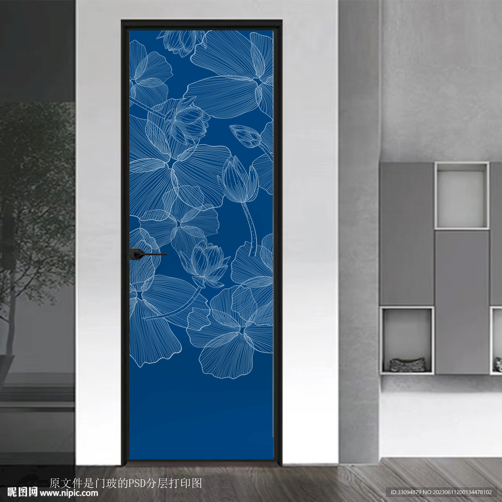 高清分层平开门打印图