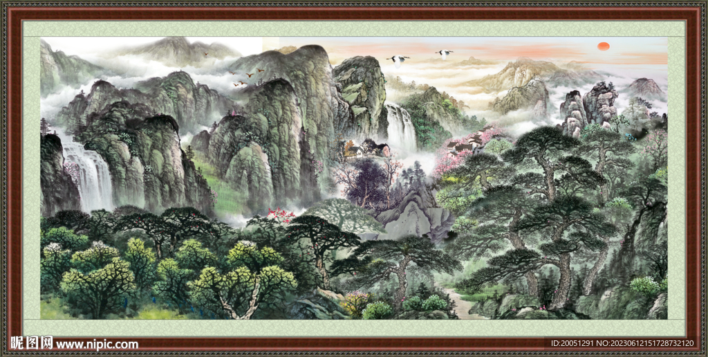 巨幅山水国画