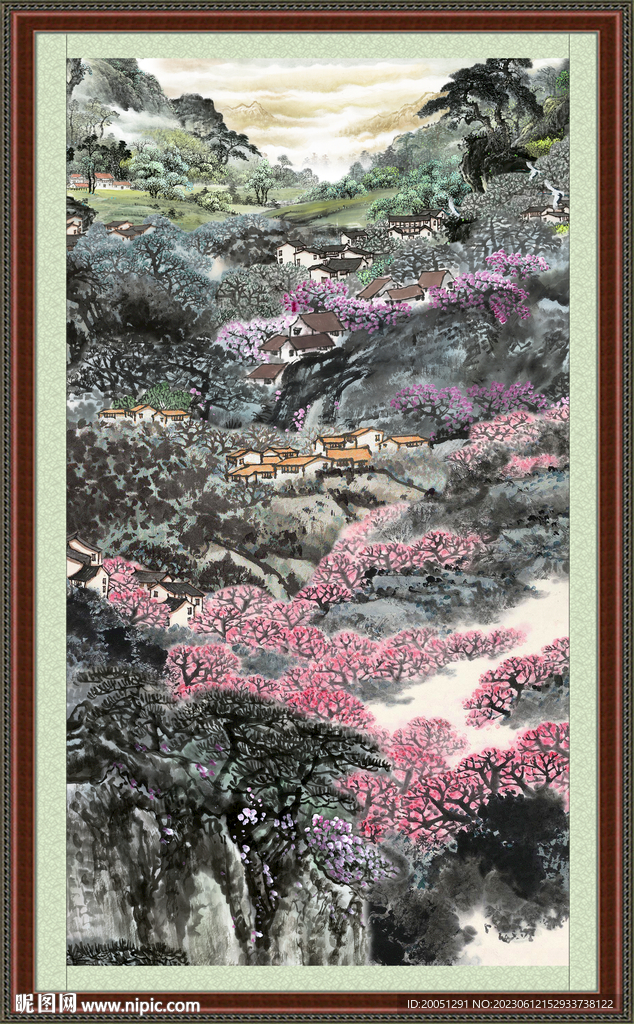 竖幅山水