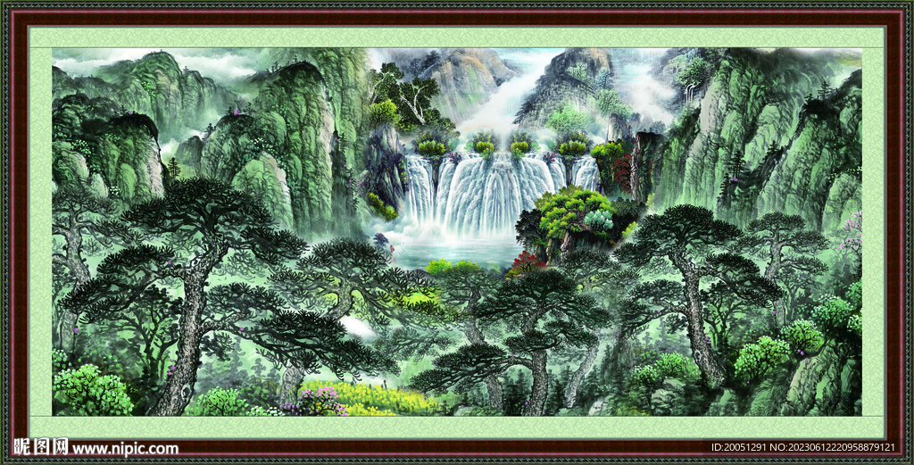 巨幅山水国画 