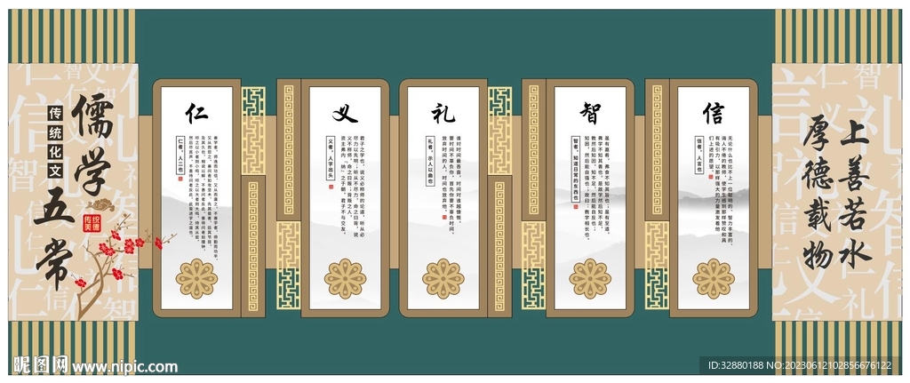 中华传统美德形象墙