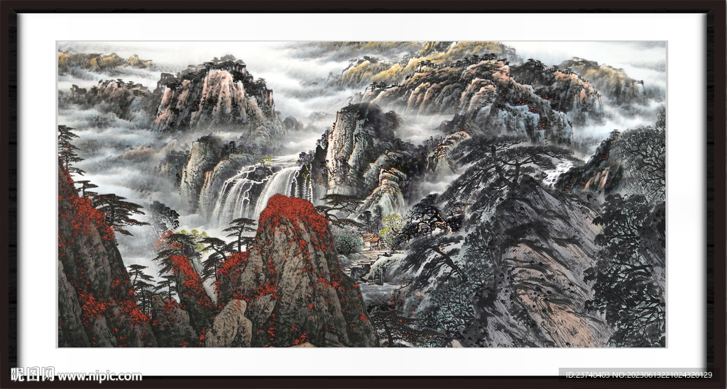 巨幅山水画 