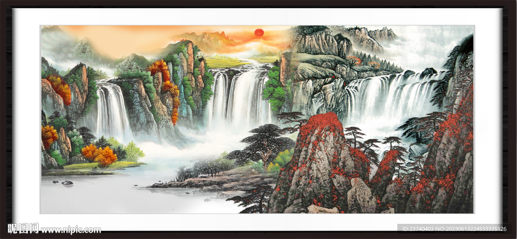 客厅山水画 