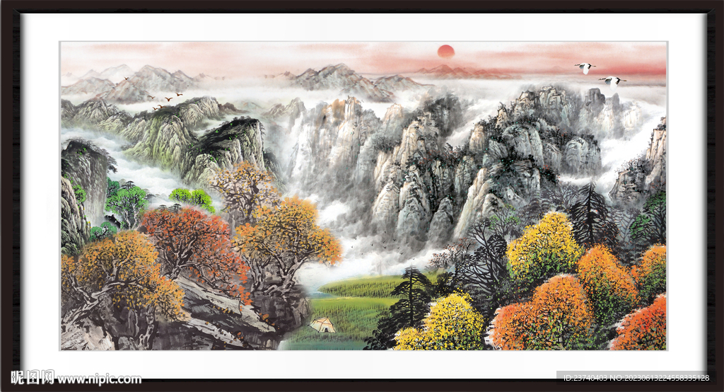 客厅山水画 