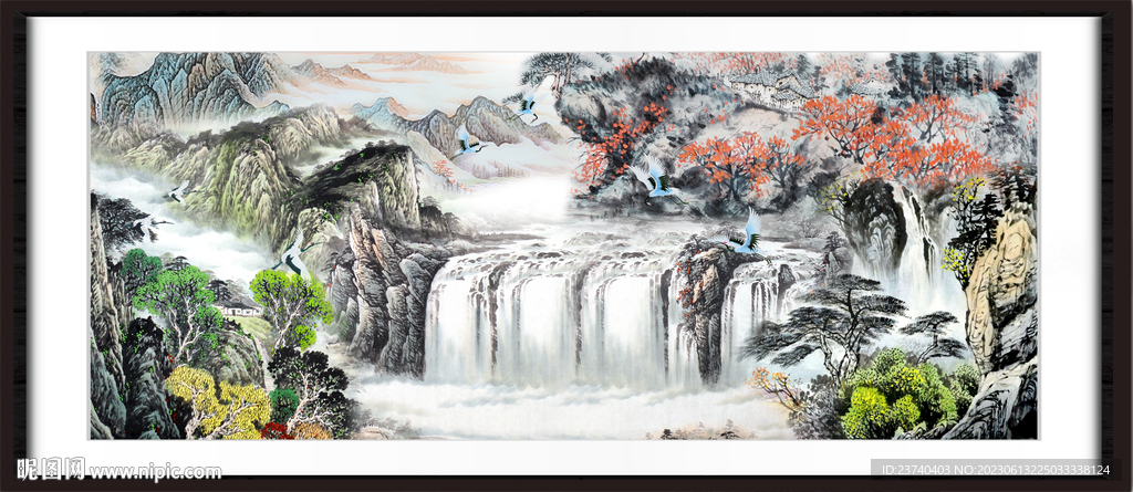 客厅山水画 