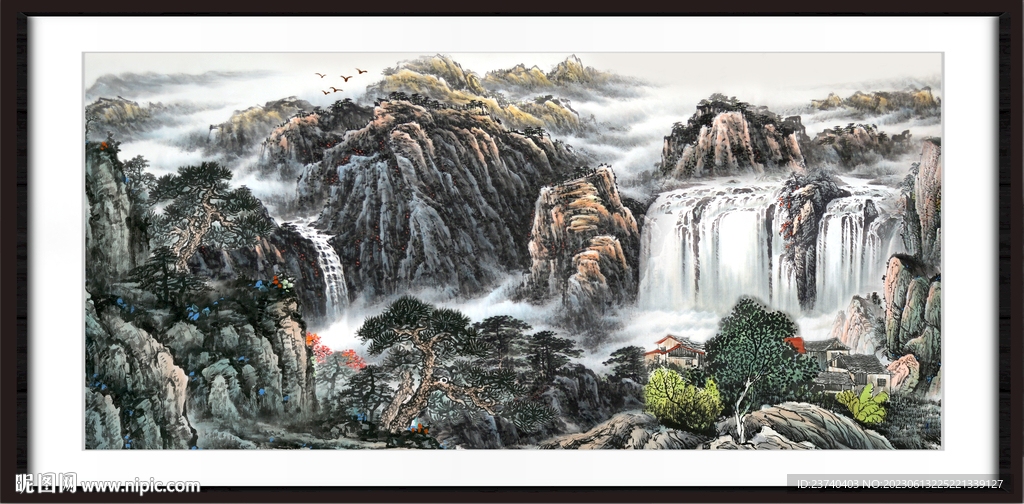 客厅山水画 