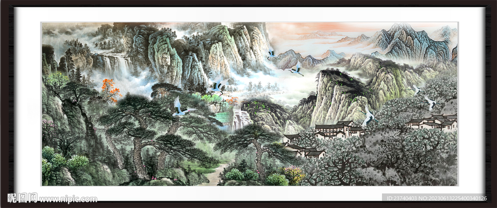 大厅山水画 