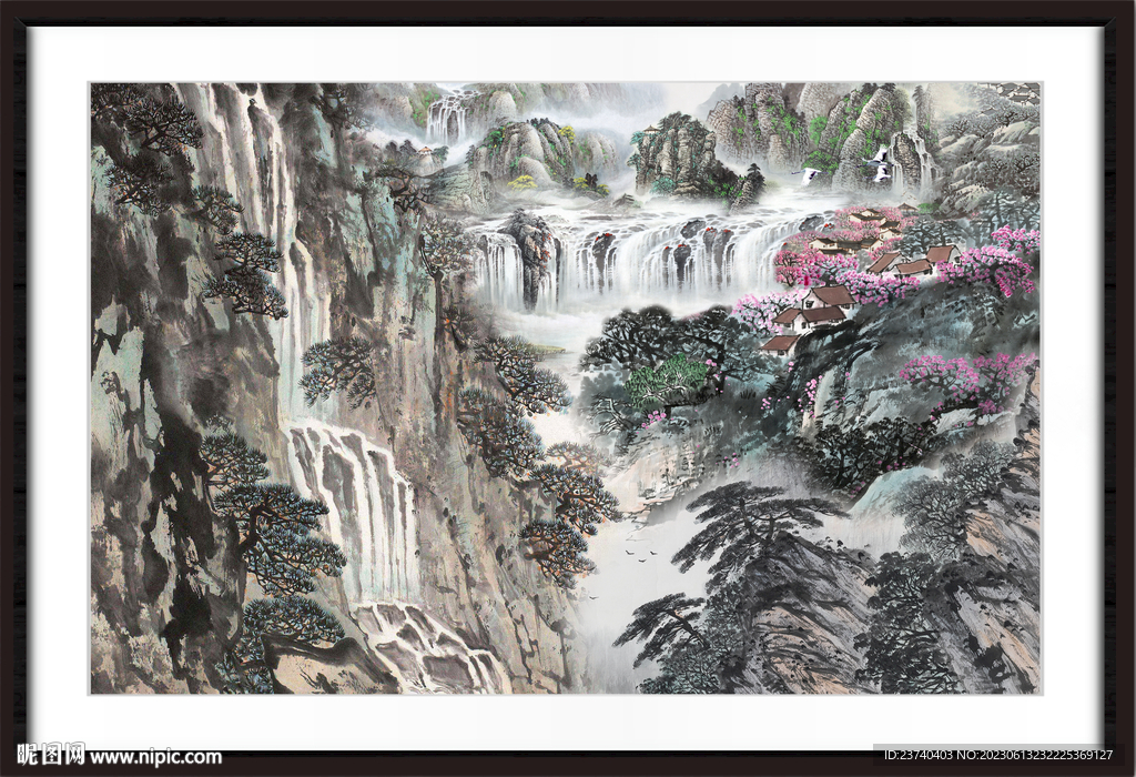 大厅山水画 
