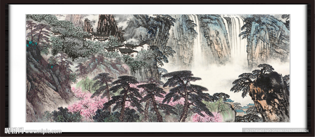 山水中堂画 