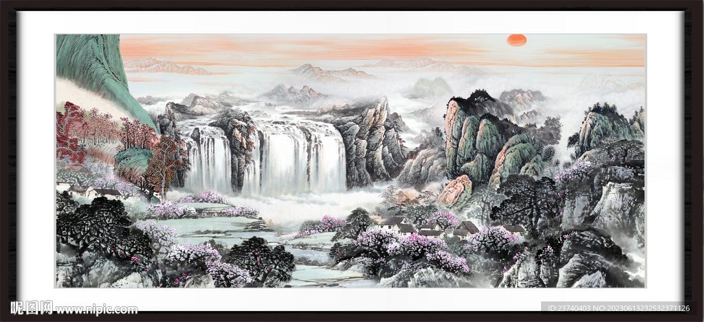 大厅山水画 