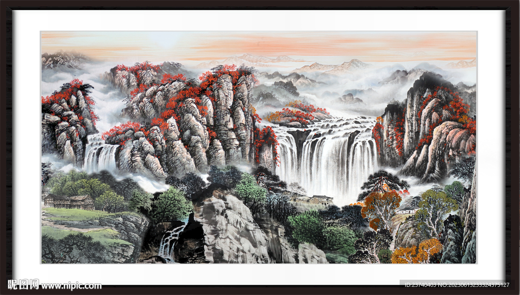大厅山水画 