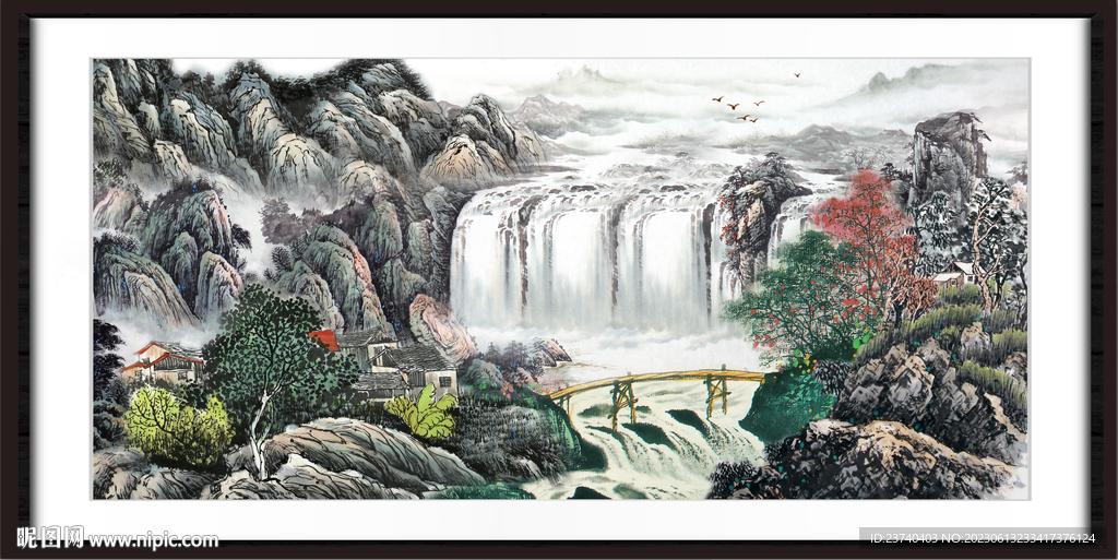 大厅山水画 