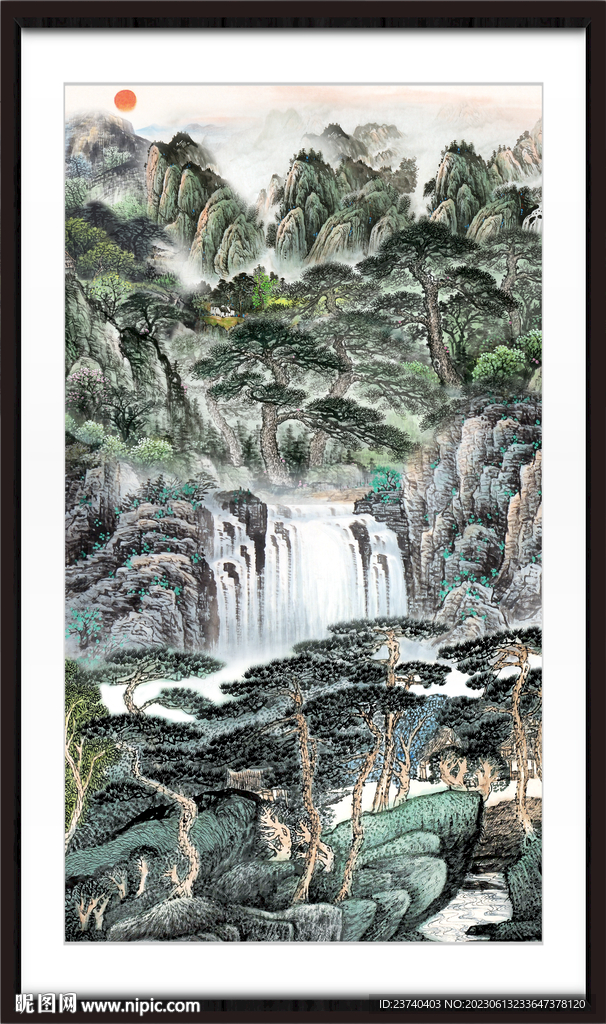 山水中堂画 