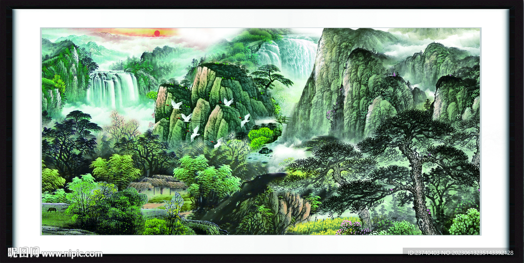 山水中堂画 