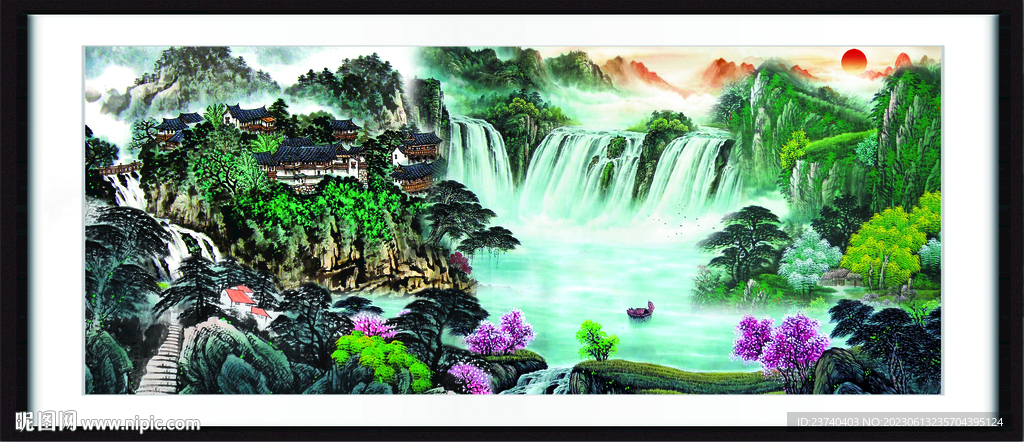 山水中堂画 