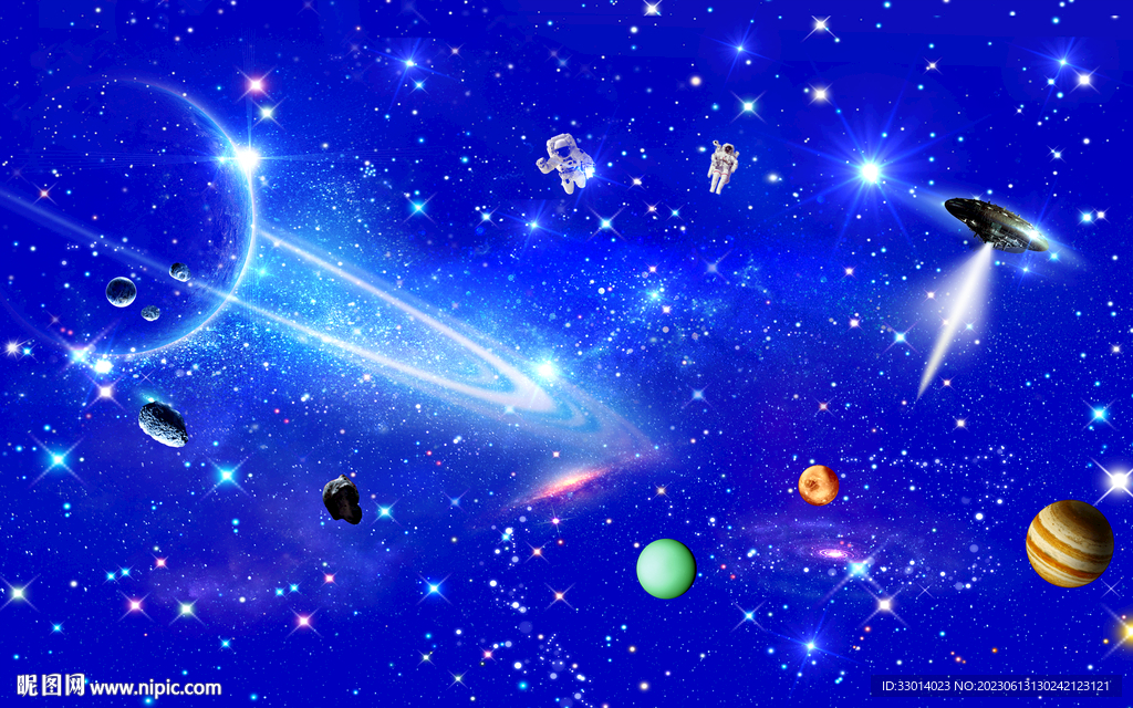 蓝色星空背景