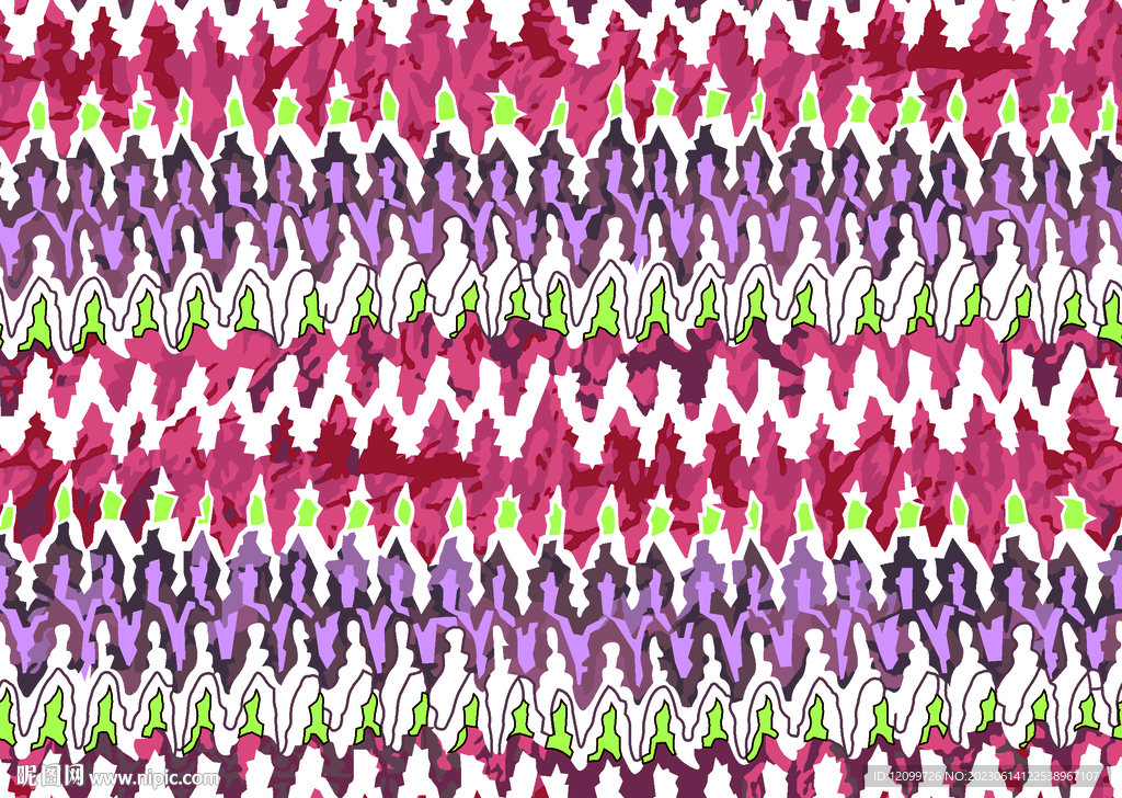 高清 手绘波浪 横条纹