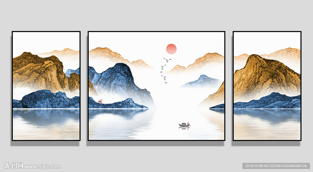 新中式山水装饰画