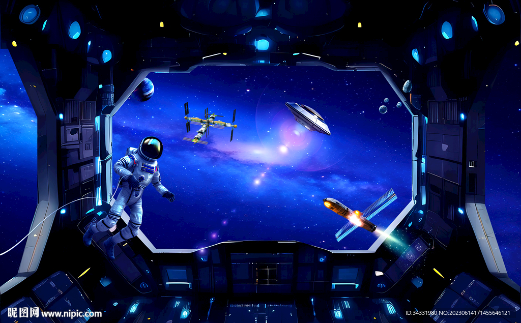 宇宙空间站宇航员