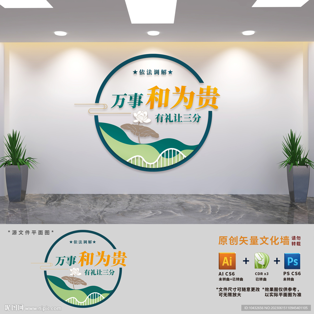 万事和为贵调解室文化墙