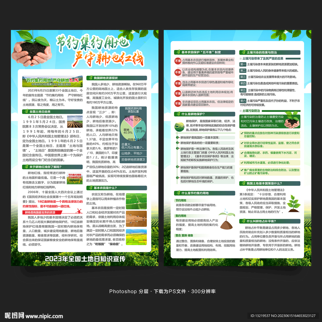 全国土地日宣传单