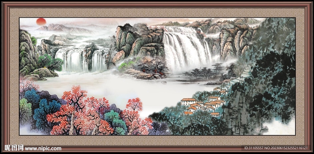 山水国画 