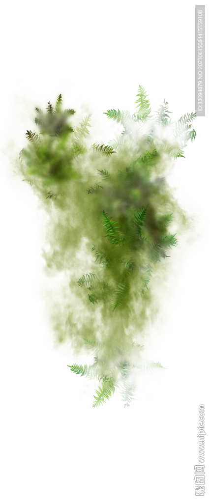 手绘朦胧树叶背景