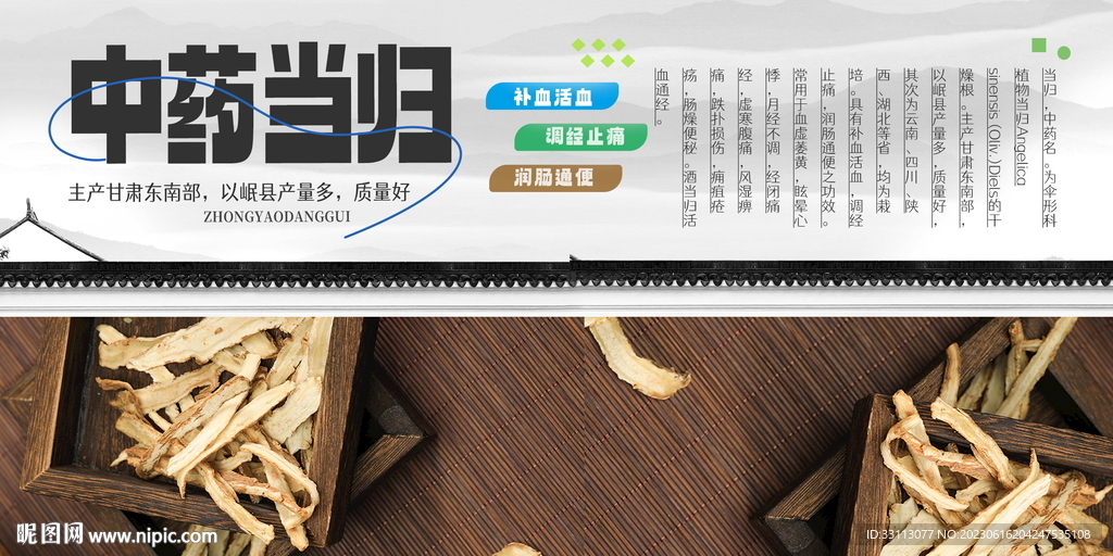 当归药材中药展板