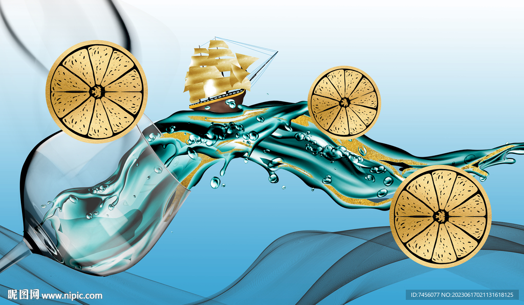 酒杯酒水高清艺术挂画装饰画