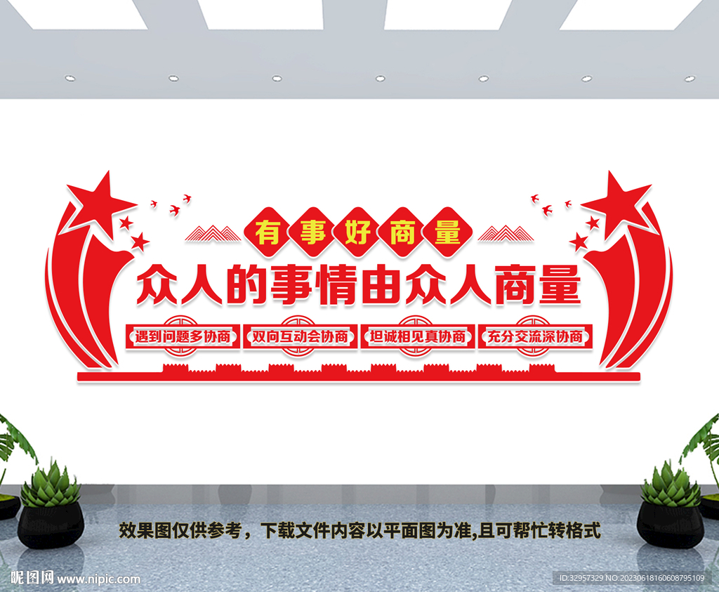 有事好商量文化墙