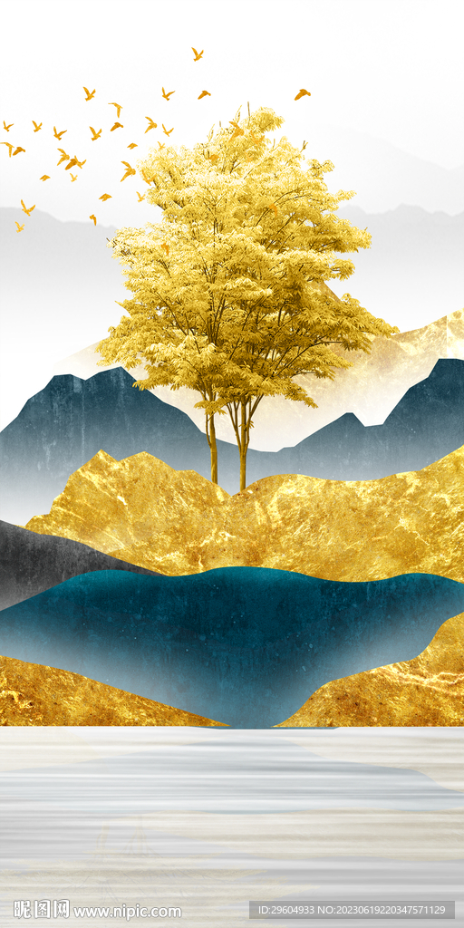 别墅 清晰中式玄关 Tif分层